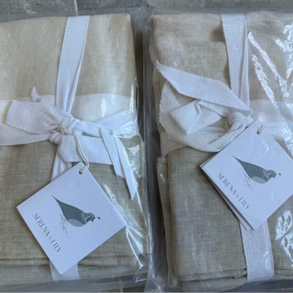 Serena & Lily coastal Linen Euro sham (2) Set
